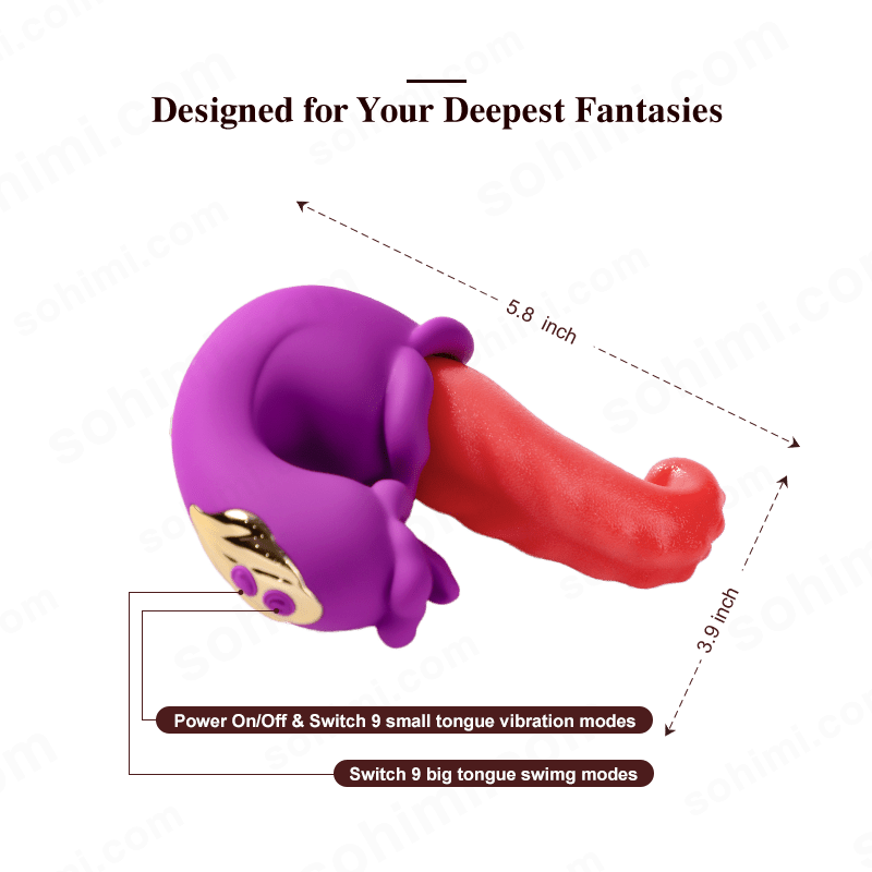 MEDUSHA| All in One Tongue Clitoris and G - Spot Vibrator Stimulator Toy - Sohimi
