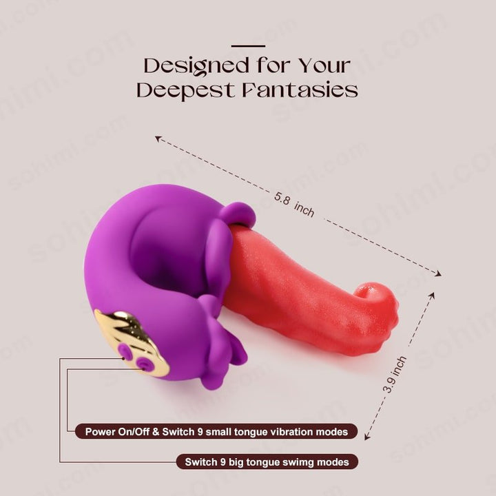 MEDUSHA| All in One Tongue Clitoris and G - Spot Vibrator Stimulator Toy - Sohimi