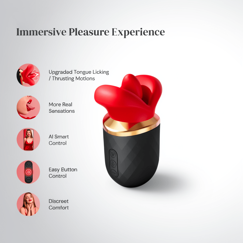 MeraKiss App-Control Tongue Licking Mouth Vibrator - Sohimi
