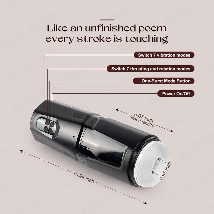 Mighty| Auto Thrusting and Rotating Vibration Male Masturbation Cup - Sohimi