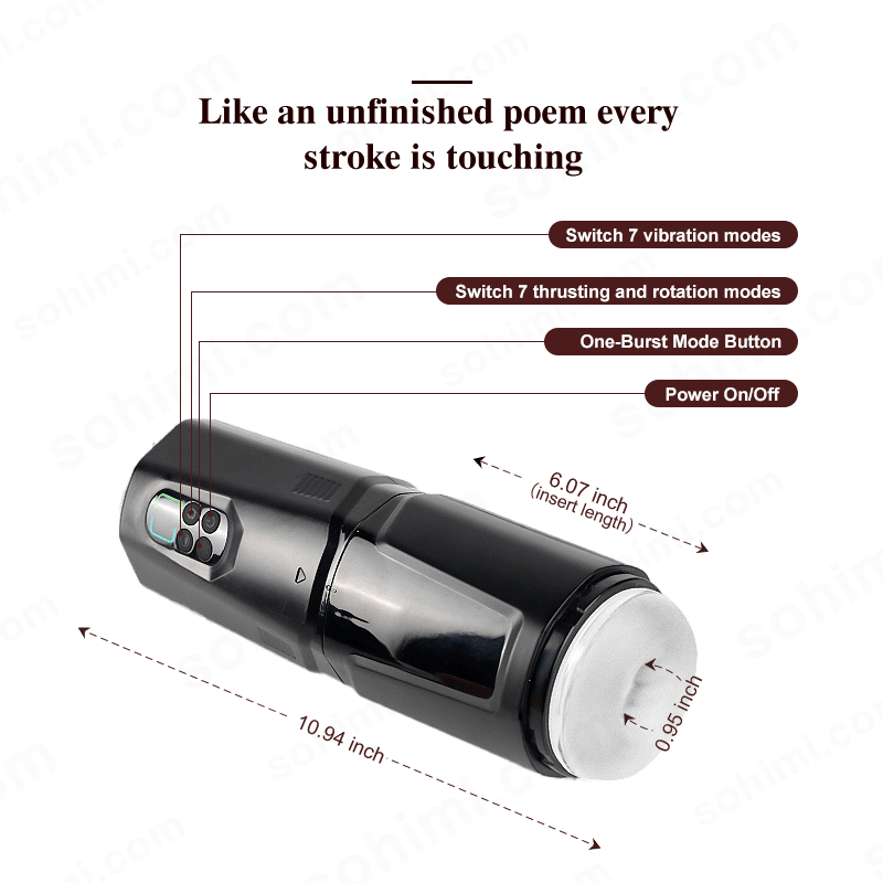 Mighty| Auto Thrusting and Rotating Vibration Male Masturbation Cup - Sohimi