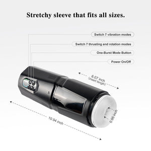 Sohimi MIGHTY automatic male masturbator with thrusting and vibration function graphic