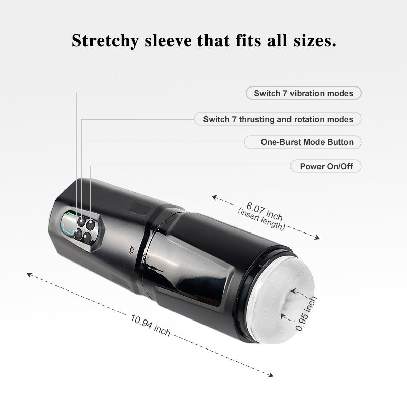 Sohimi MIGHTY automatic male masturbator with thrusting and vibration function graphic