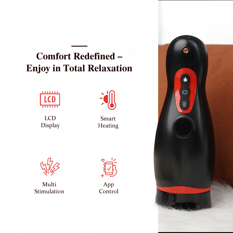 MoonHorn| App Control Suction and Vibrating Male Masturbator with Phone Holder - Sohimi