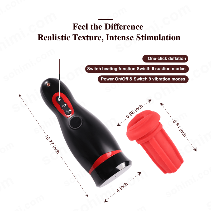MoonHorn| App Control Suction and Vibrating Male Masturbator with Phone Holder - Sohimi