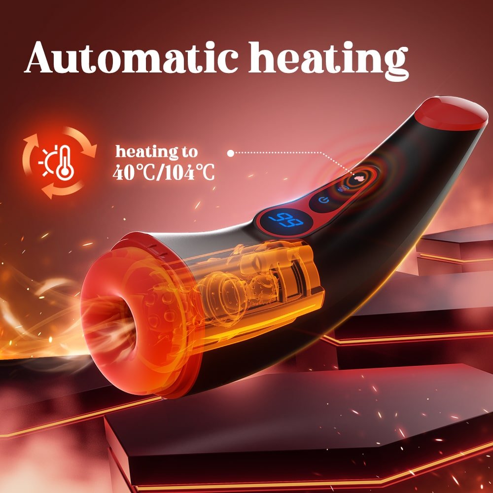 Sucking & Vibrating Heating Male Masturbator