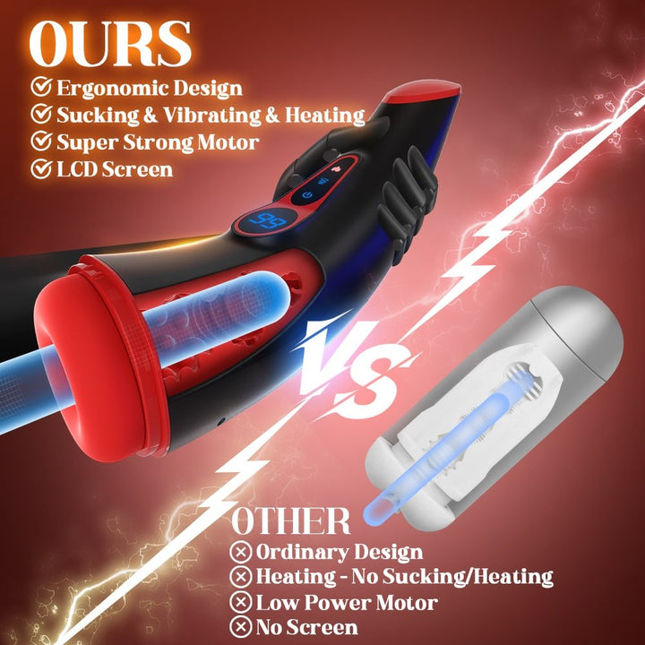 MoonHorn| Powerful Sucking & Vibrating Heating Male Masturbator - Sohimi