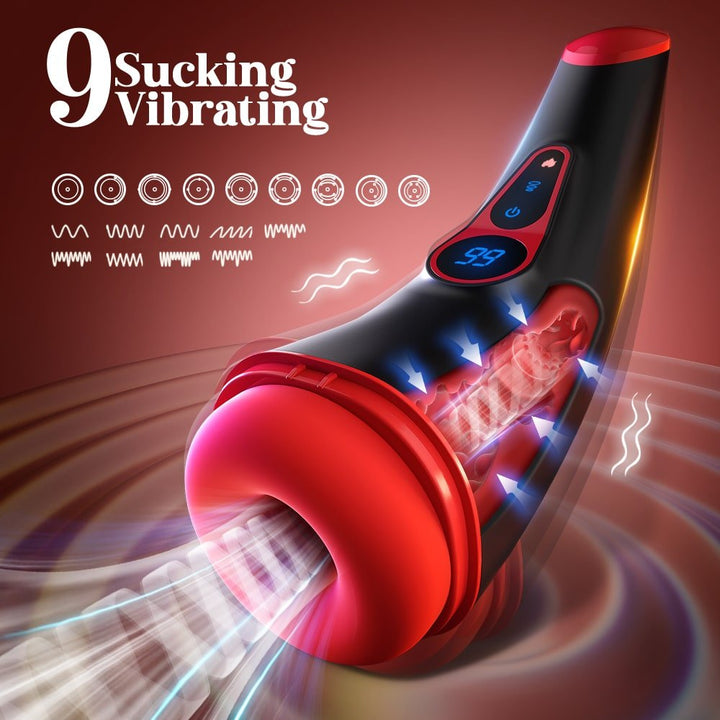 MoonHorn| Powerful Sucking & Vibrating Heating Male Masturbator - Sohimi