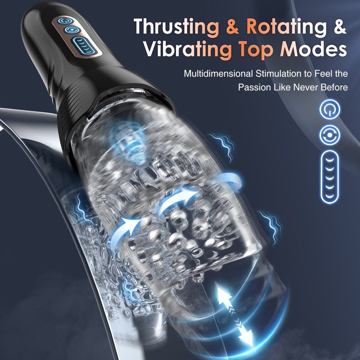 Morningbuds| Thrusting & Rotating Male Masturbator with 10 Vibration Modes - Sohimi