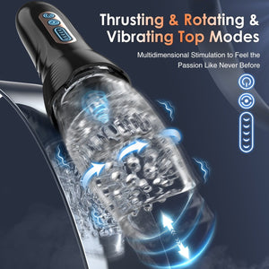 Morningbuds| Thrusting & Rotating Male Masturbator with 10 Vibration Modes - Sohimi