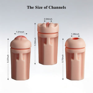 Mystor| App Control 3 Sleeves Vibrating and Suction Male Masturbator - Sohimi