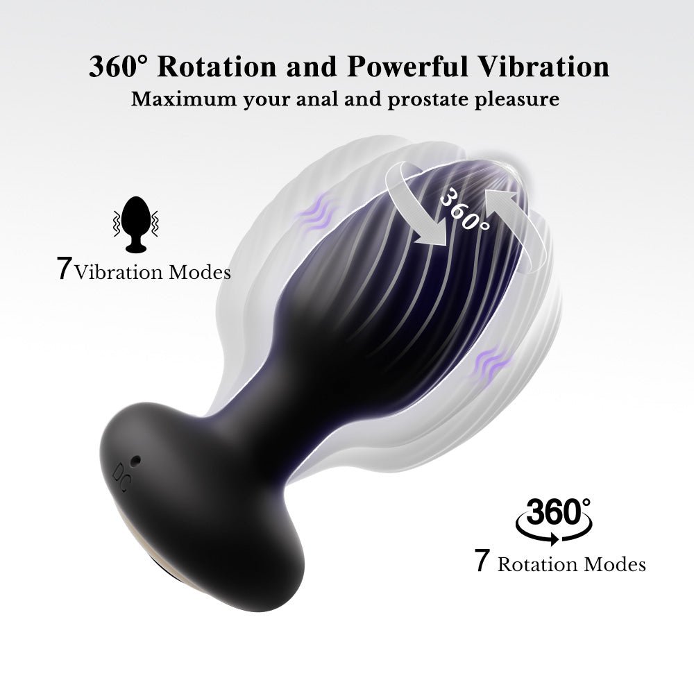 anal plug vibration PEARLCONCH Remote-Control Rotating Anal Plug