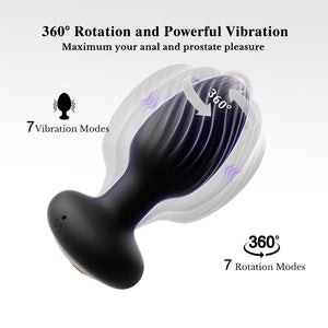 Sohimi PEARLCONCH butt plug rotating head and vibration function graphic