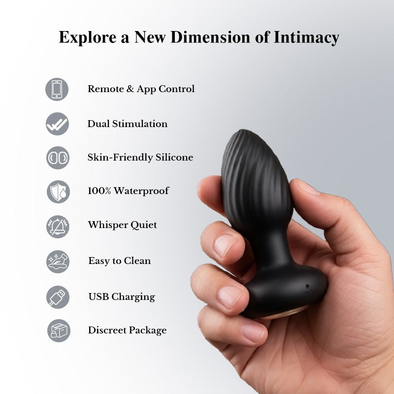 PEARLCONCH Remote-Control Rotating Anal Plug
