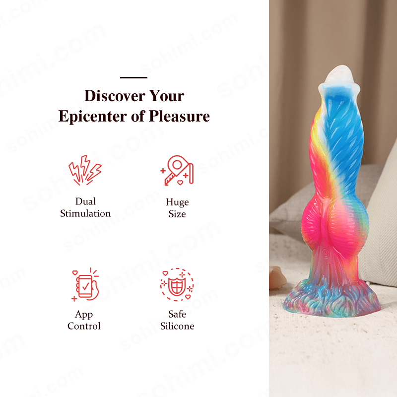 PhoenixGP| 10.2 inch Fantastic 3 in 1 Realistic Huge dildo Vibrator Sex Toy - App Control - Sohimi