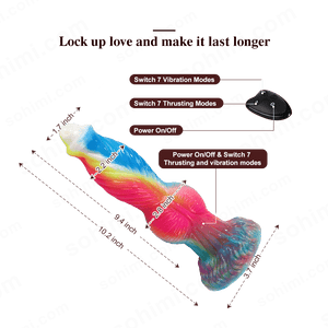 PhoenixGP| 10.2 inch Fantastic 3 in 1 Realistic Huge dildo Vibrator Sex Toy - App Control - Sohimi