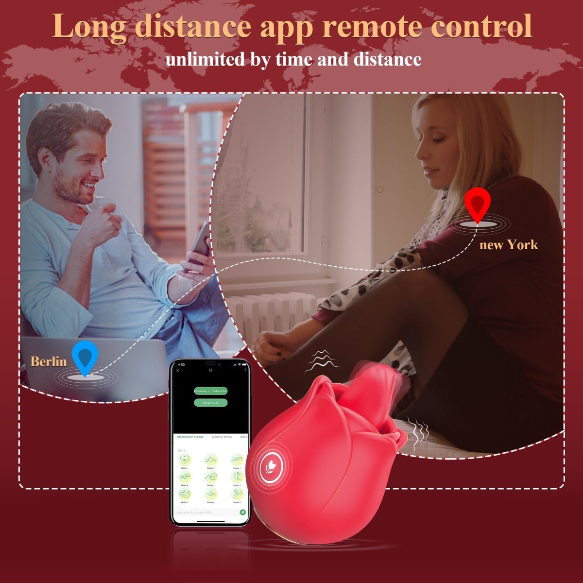 Rose Toy with Tongue Licking Clitoral & Vibrating