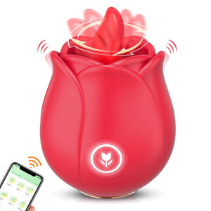 Rose Toy with Tongue Licking Clitoral & Vibrating