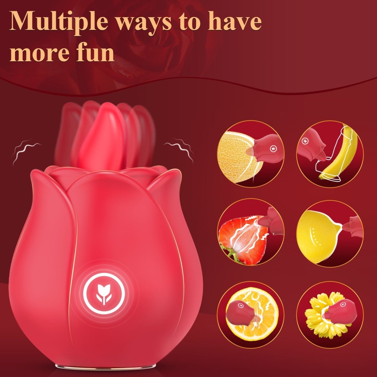 Rose Toy with Tongue Licking Clitoral & Vibrating