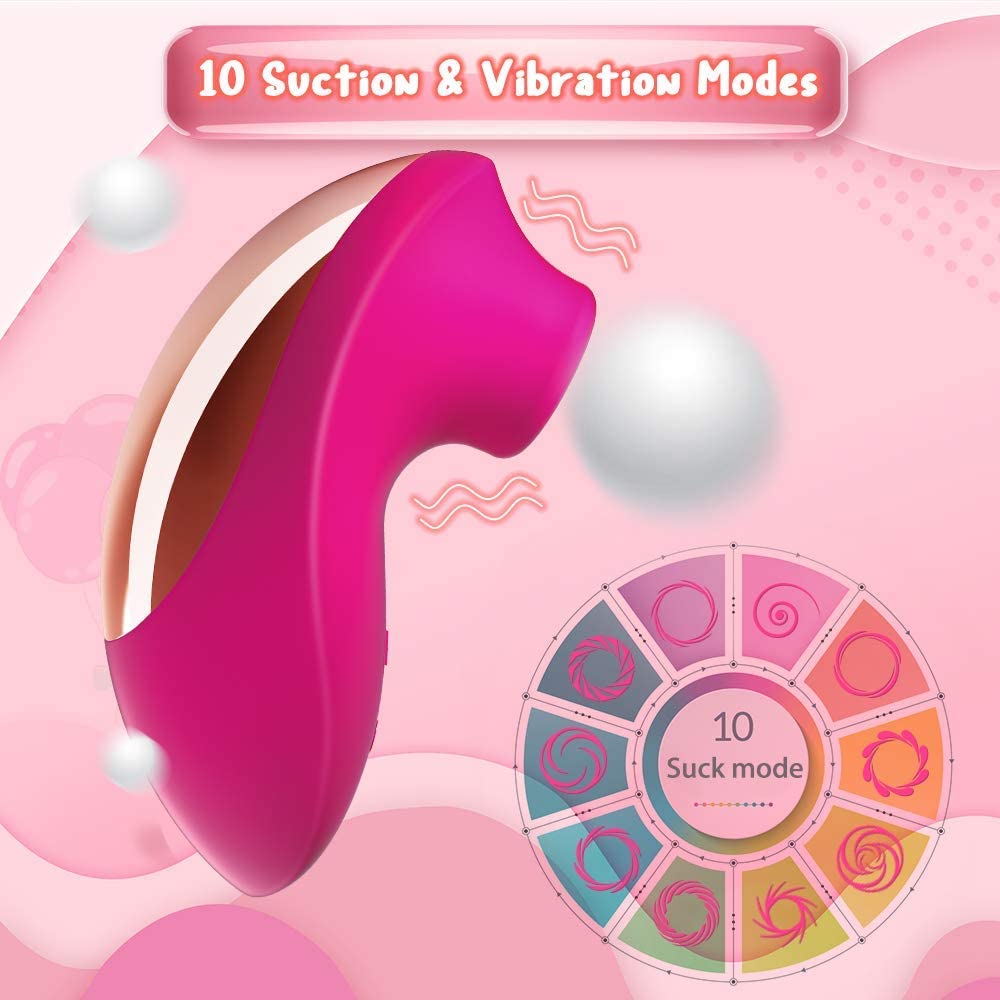 Portable Suction Silicone Nipple & Clit Vibrator - Sohimi