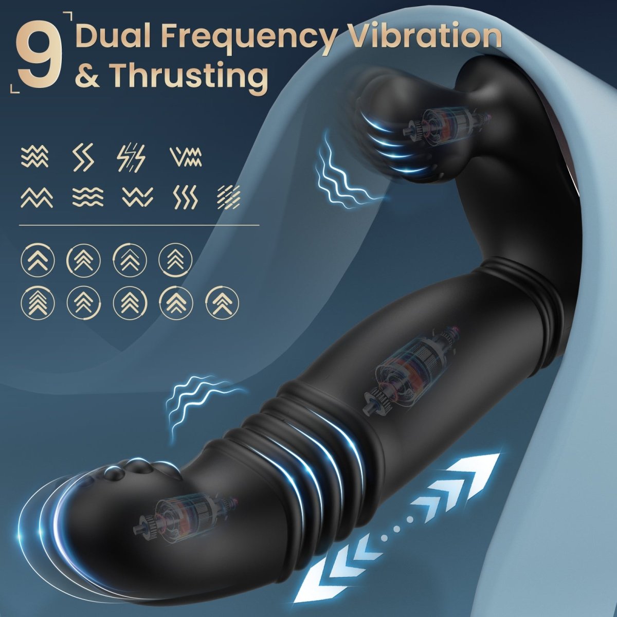 RAFET|Upgraded Remote Control Thrusting and vibrating Anal Vibrator - Sohimi