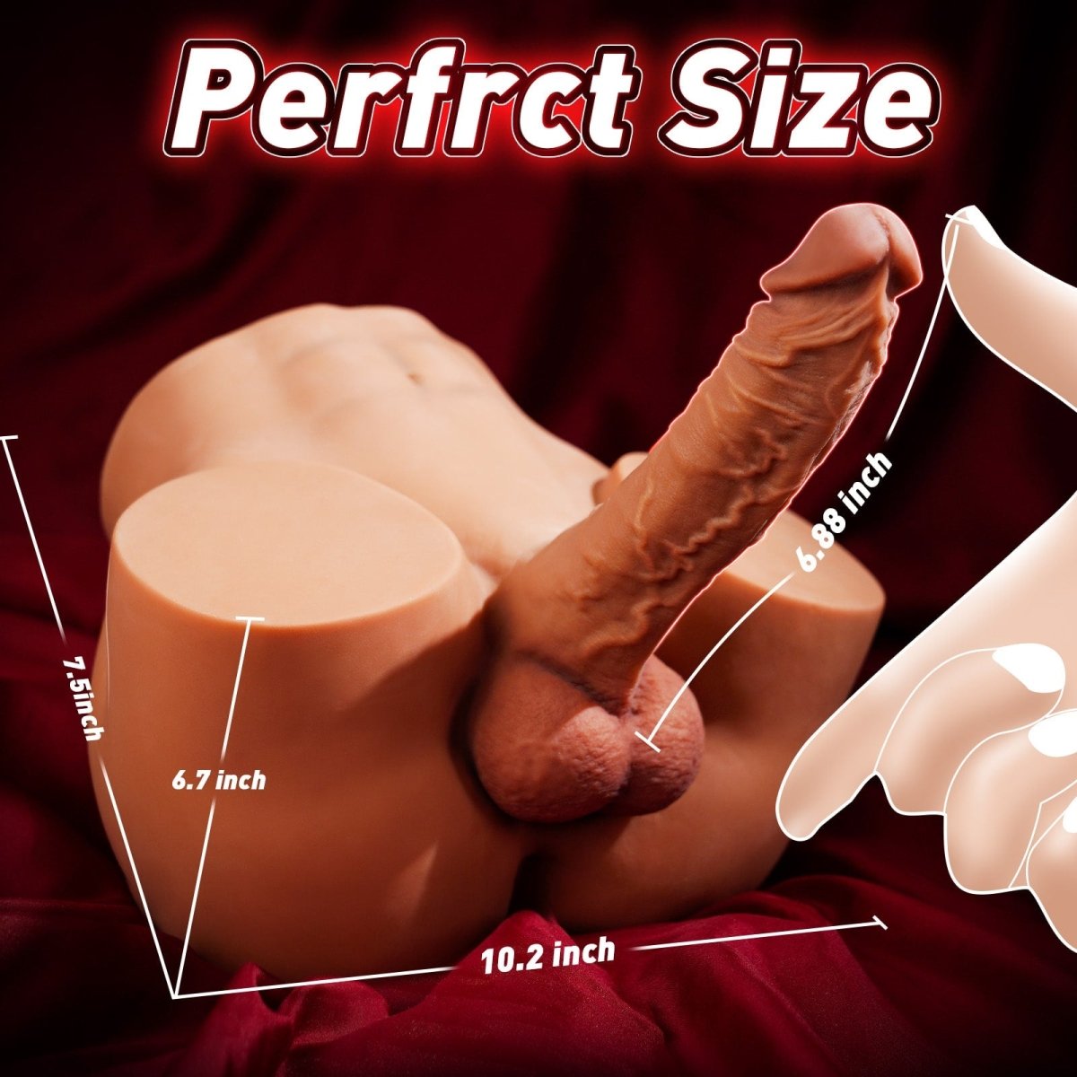 Realistic Torso Male Sex Doll Masturbator with Dildo - Sohimi