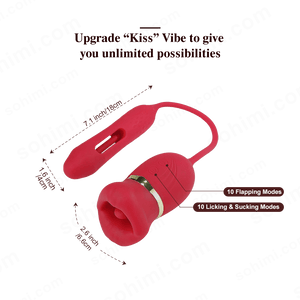REDLIPS| 4 in 1 Licking Sucking Flapping and Vibrating G - Spot Clit Stimulator - Sohimi