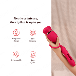 REDLIPS| 4 in 1 Licking Sucking Flapping and Vibrating G - Spot Clit Stimulator - Sohimi