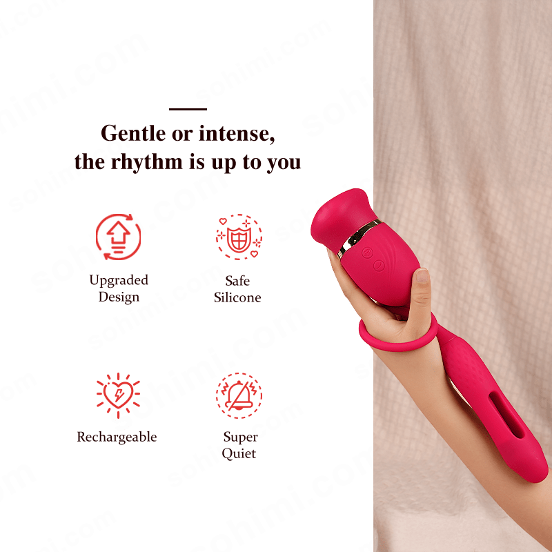 REDLIPS| 4 in 1 Licking Sucking Flapping and Vibrating G - Spot Clit Stimulator - Sohimi