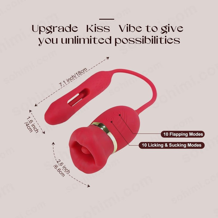 REDLIPS| 4 in 1 Licking Sucking Flapping and Vibrating G - Spot Clit Stimulator - Sohimi