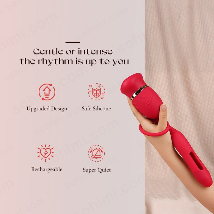 REDLIPS| 4 in 1 Licking Sucking Flapping and Vibrating G - Spot Clit Stimulator - Sohimi