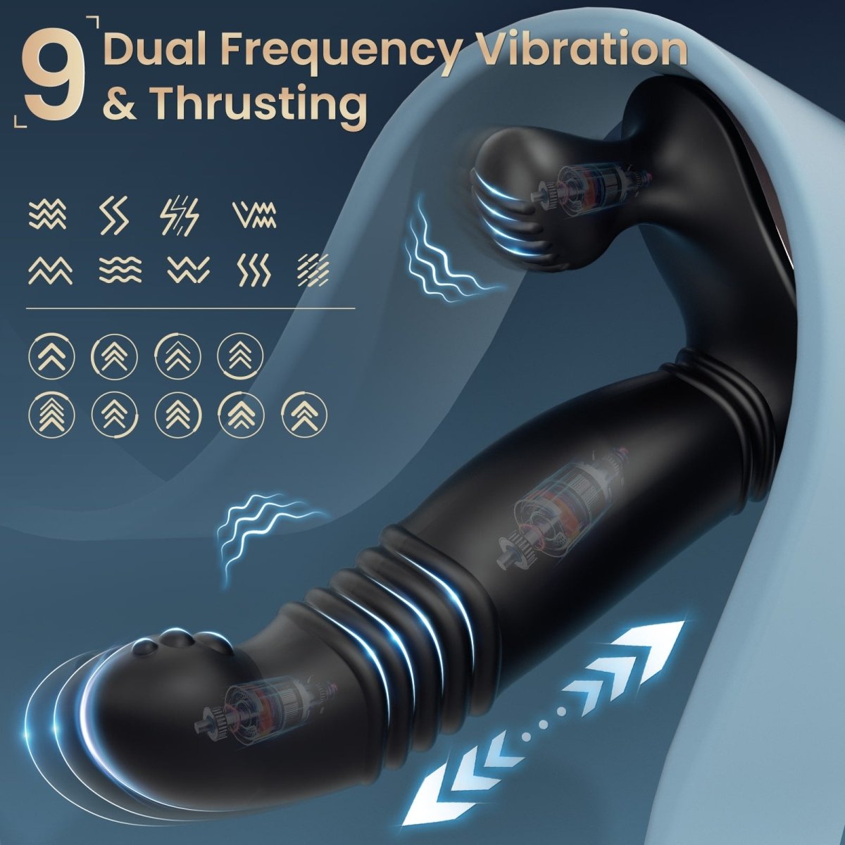 Remote Control G - spot Thrusting & Vibrating Anal Vibrator Dildo - Sohimi