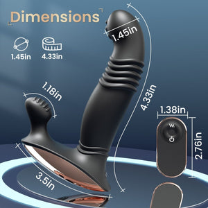 Remote Control G - spot Thrusting & Vibrating Anal Vibrator Dildo - Sohimi