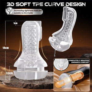 ROCKS|Lightweight Ergonomically Sucking and Vibrating Male Masturbator - Sohimi