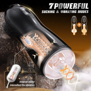 ROCKS|Lightweight Ergonomically Sucking and Vibrating Male Masturbator - Sohimi
