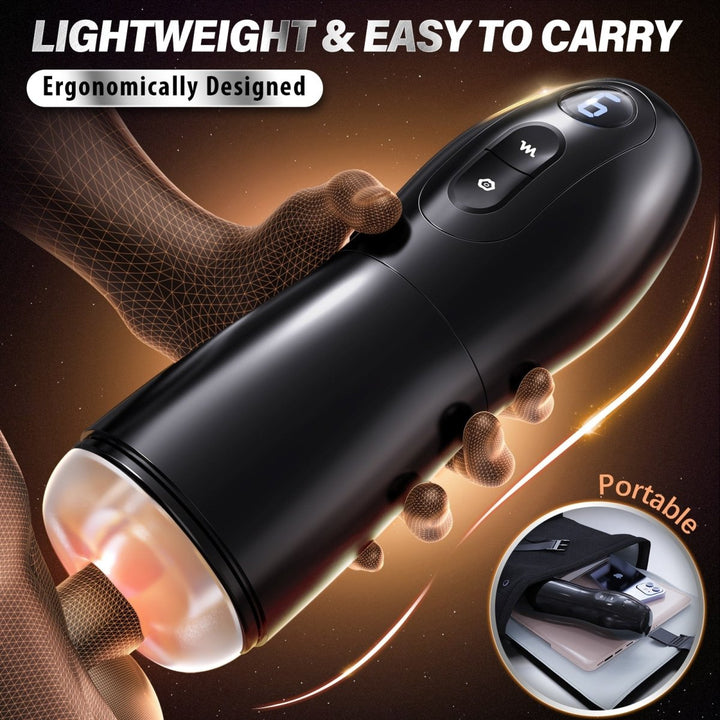 ROCKS|Lightweight Ergonomically Sucking and Vibrating Male Masturbator - Sohimi