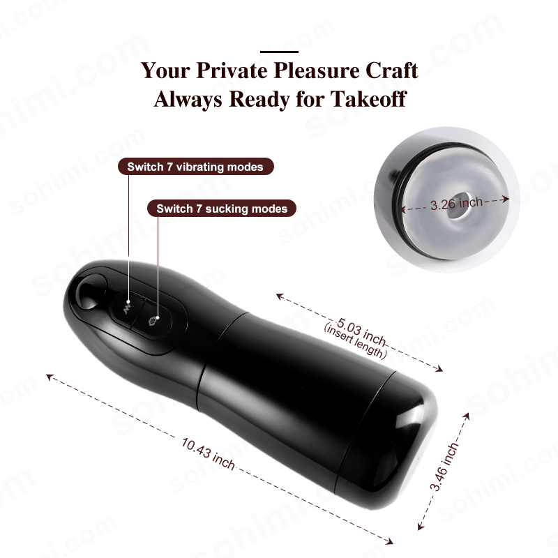 ROCKS|Lightweight Ergonomically Sucking and Vibrating Male Masturbator - Sohimi