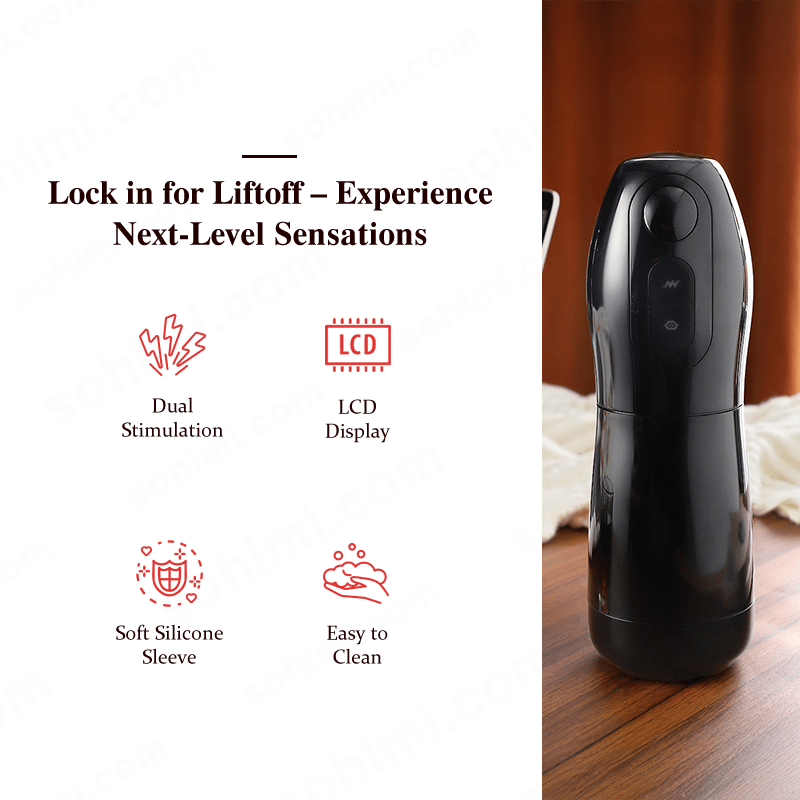 ROCKS|Lightweight Ergonomically Sucking and Vibrating Male Masturbator - Sohimi