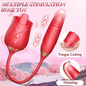 Rose Tongue Licking and Thrusting Female Clit and G - spot stimulator - Sohimi