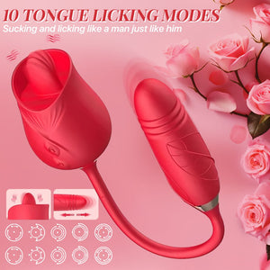 Rose Tongue Licking and Thrusting Female Clit and G - spot stimulator - Sohimi