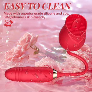 Rose Tongue Licking and Thrusting Female Clit and G - spot stimulator - Sohimi