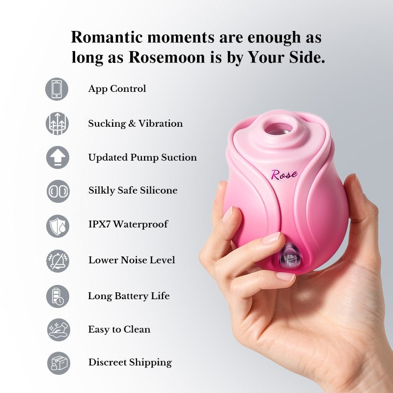 Rosemoon|Updated App Control Suction and Vibration Rose Clit Stimulator - Sohimi