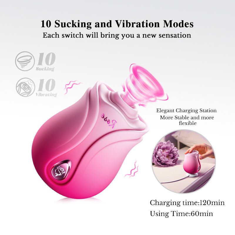 Rosemoon|Updated App Control Suction and Vibration Rose Clit Stimulator - Sohimi