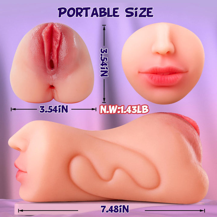 SATO| Portable Realistic Blowjob Stimulator Pocket Pussy Male Toy - Sohimi