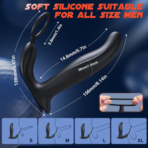 SBD 5 in 1 Thrusting & Vibrating Anal Vibrator Butt Plug with Cock Ring - Sohimi