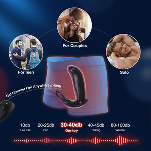 SBD 5 in 1 Thrusting & Vibrating Anal Vibrator Butt Plug with Cock Ring - Sohimi