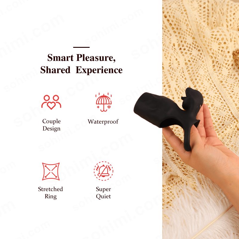 SERAPH| Upgrade Vibration Cock Ring with Penis Sleeve Couple Sex Toy - Sohimi