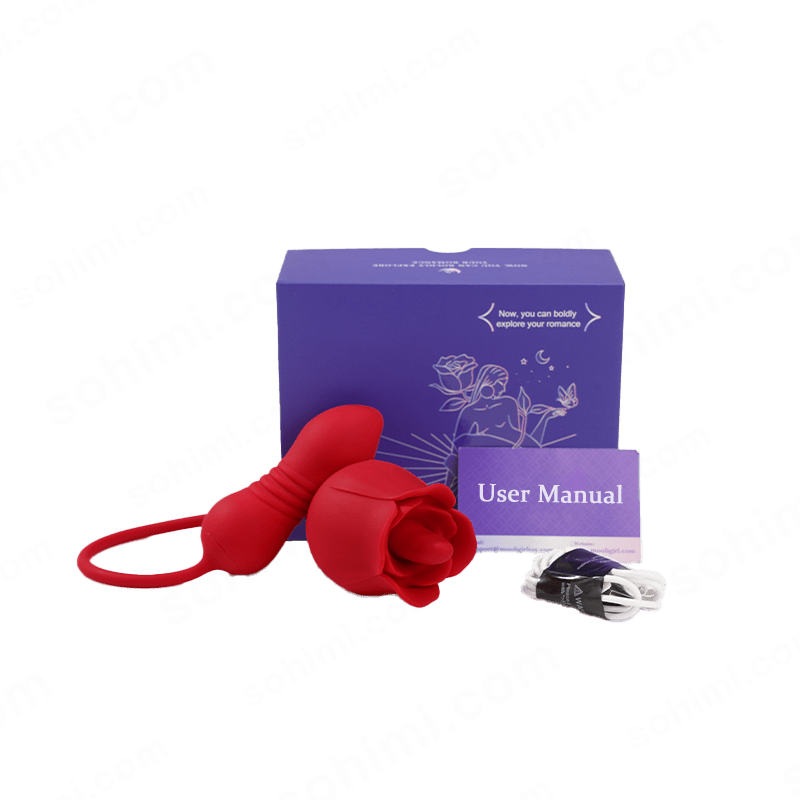 SKYLAR | Clitoral G - Spot Stimulator Rose Toy with Tongue - Sohimi