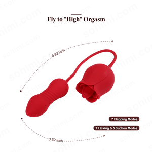 SKYLAR | Clitoral G - Spot Stimulator Rose Toy with Tongue - Sohimi