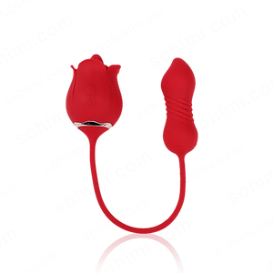 SKYLAR | Clitoral G - Spot Stimulator Rose Toy with Tongue - Sohimi